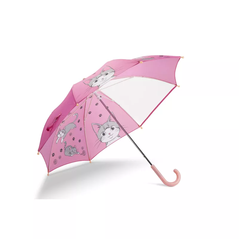 Parasol dziecięcy MIAU - różowy (37064-21)