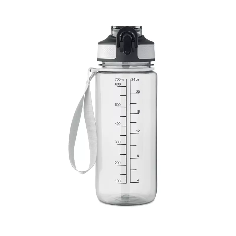 Butelka sportowa motywacyjna z RPET 700 ml ENKEL - Przezroczysty (MO2792-22)