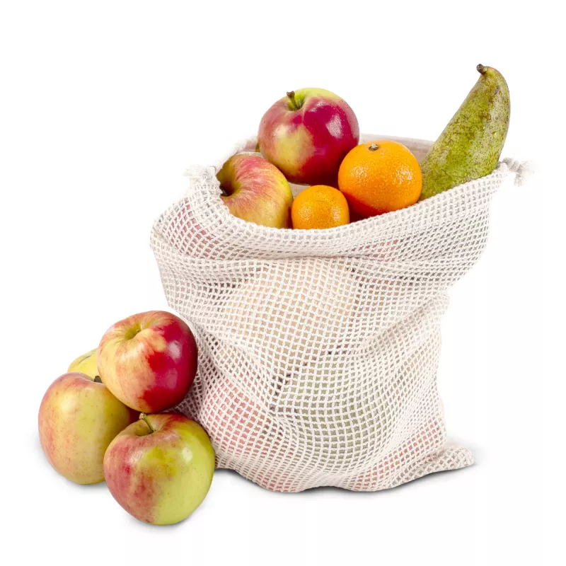 Bawełniana torba wielokrotnego użytku na żywność OEKO-TEX® 25x30cm - ecru (LT95206-N0054)