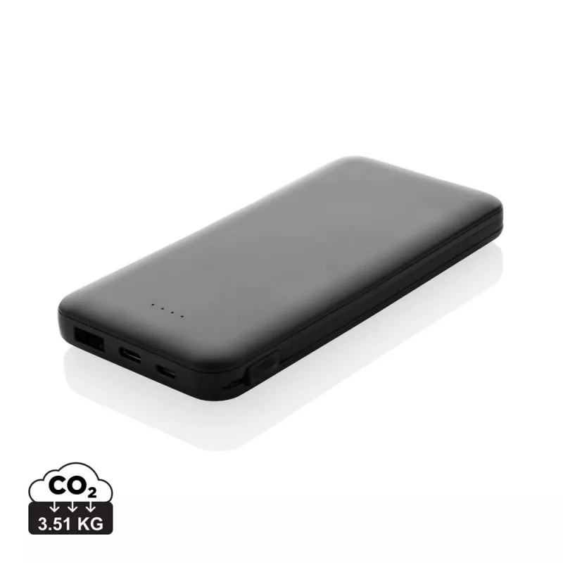 Power bank 10000 mAh Lockhart, zintegrowane kable - black (P322.431)