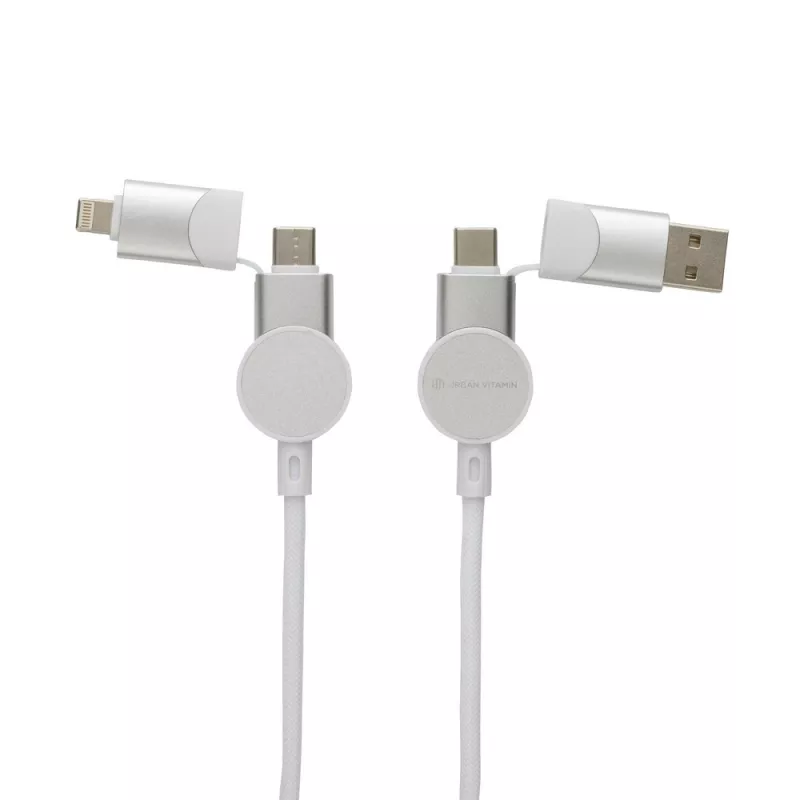 Kabel do ładowania 6 w 1 45W Urban Vitamin Oakland - biały (P302.703)