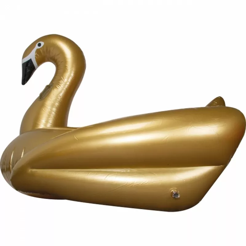 Dmuchany materac - łabędź RYAN - złoty (5525498)