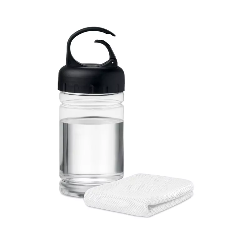 Ręcznik sportowy w butelce PET 30x80 cm FRIS - Bialy (MO9203-06)