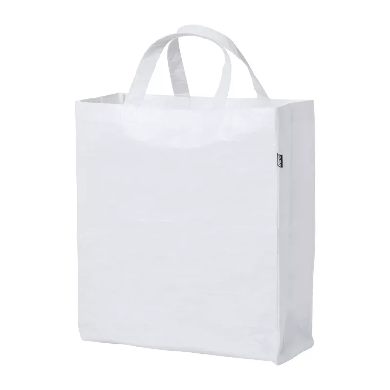 Torba 35x40x15 cm z laminowanego poliestru RPET 110 g/m² Okada - biały (AP722757-01)