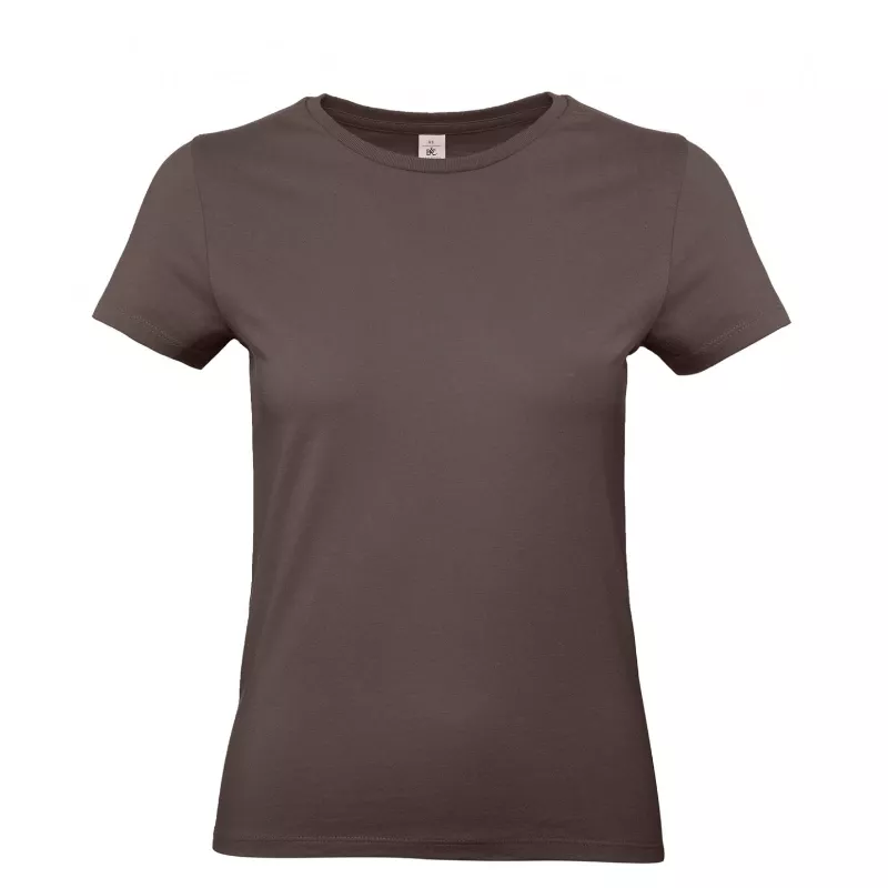 Damska koszulka reklamowa 185 g/m² B&C #E190 / WOMEN - Brown (145) (TW04T/E190-BROWN)