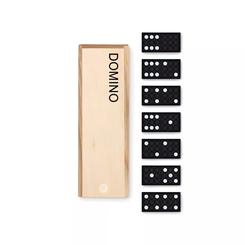 Domino 28 elementów w drewnianym pudełku DOMINO - Drewna (MO9188-40)