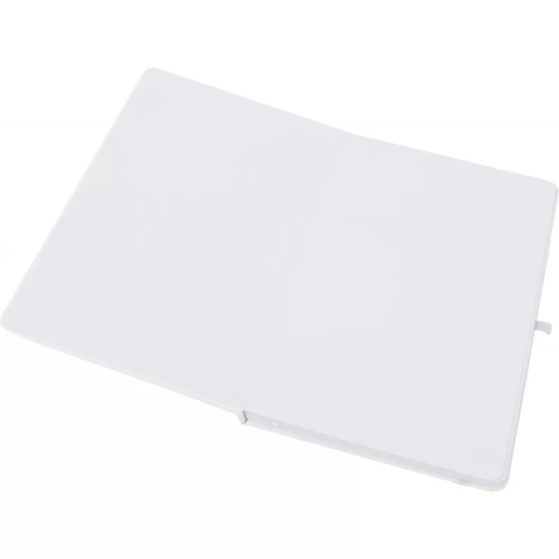 Notatnik A5 w linie z PU z recyklingu CLEO - biały (2374806)