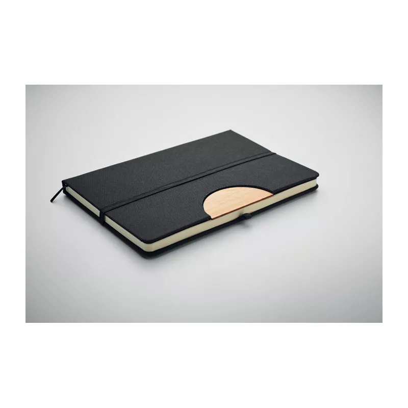 Notes A5 w okładce RPET 80 kartek w linię BLAMA - Czarny (MO6576-03)