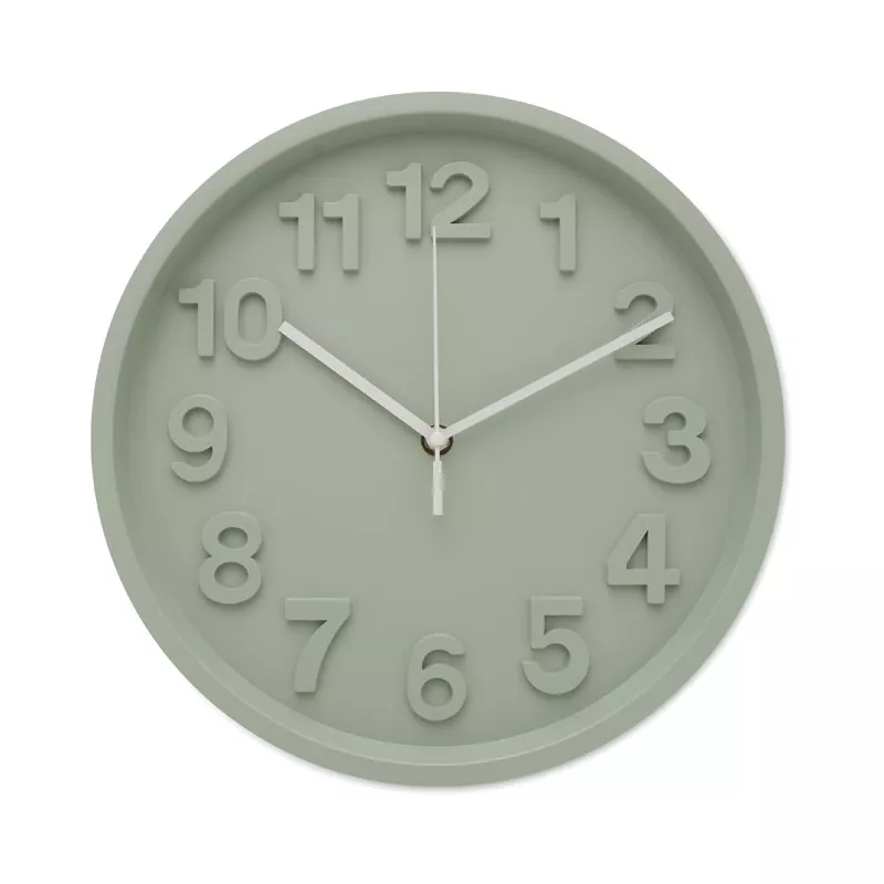 Zegar ścienny z cichym mechanizmem 30 cm MURO - Miętowy Zielony (MO2851-77)