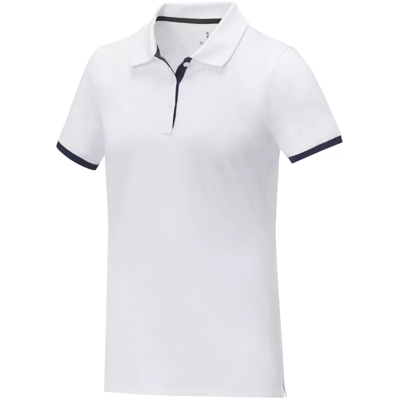 Damska koszulka polo duotone Morgan z krótkim rękawem - Biały (38111-WHITE)