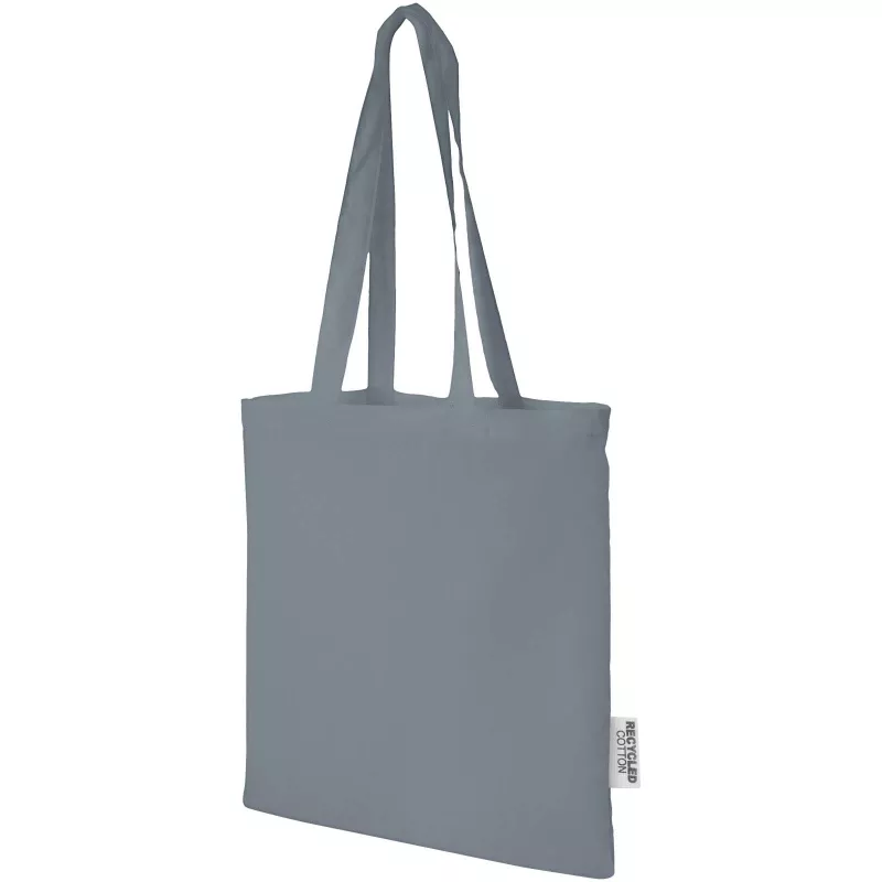 Madras torba na zakupy z bawełny z recyklingu 140 g/m² 38x42c  - Szary (12069582)