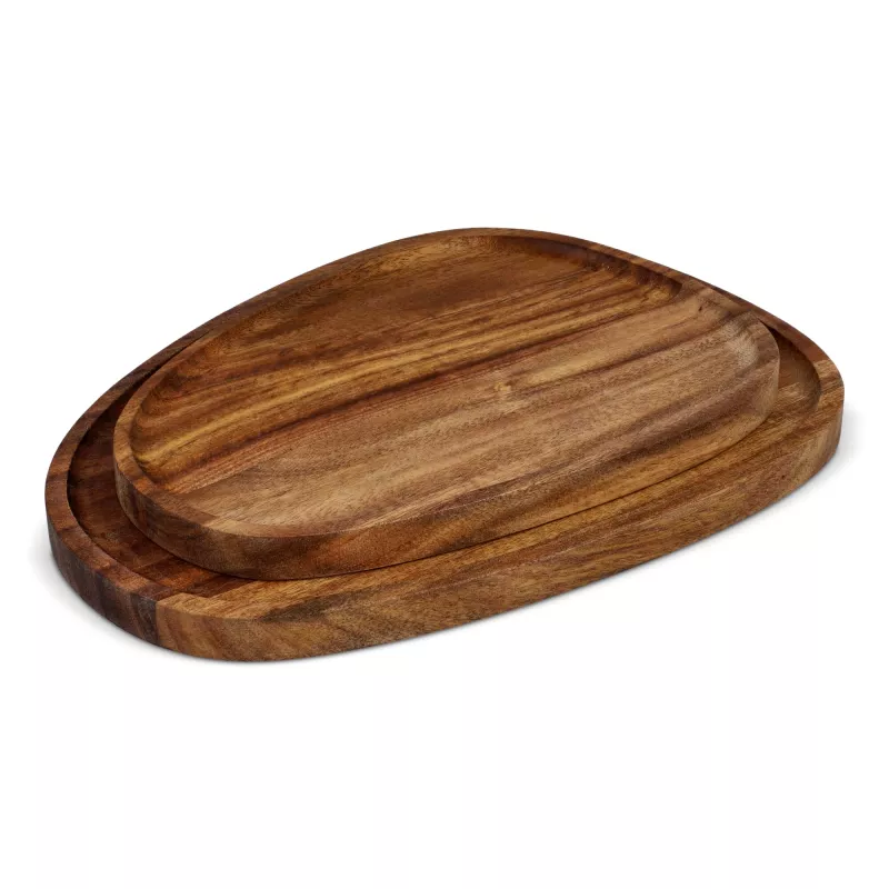 2-pak drewnianych tacek InSideOut o organicznym kształcie - drewniany (LT57206-N0093)