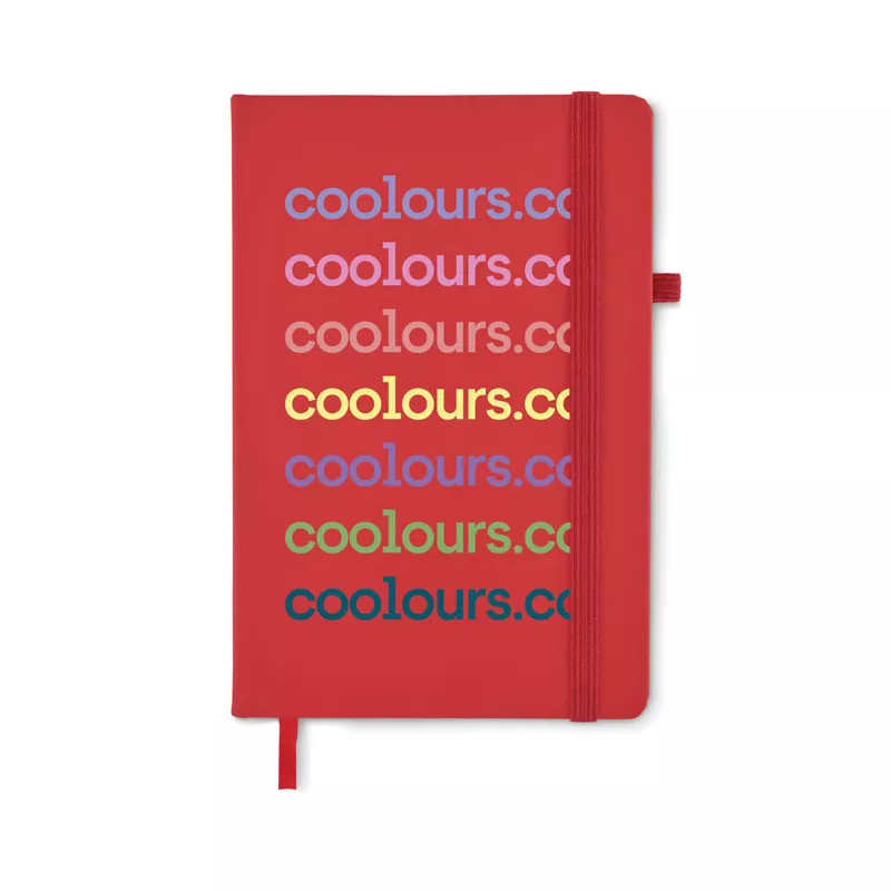 Notes A5 z recyklingu 96 kartek w linię ARPU - Czerwony (MO6835-05)