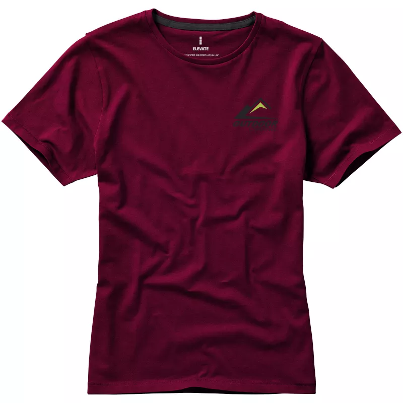 Damski t-shirt Nanaimo z krótkim rękawem - Bordo (38012-BURGUND)