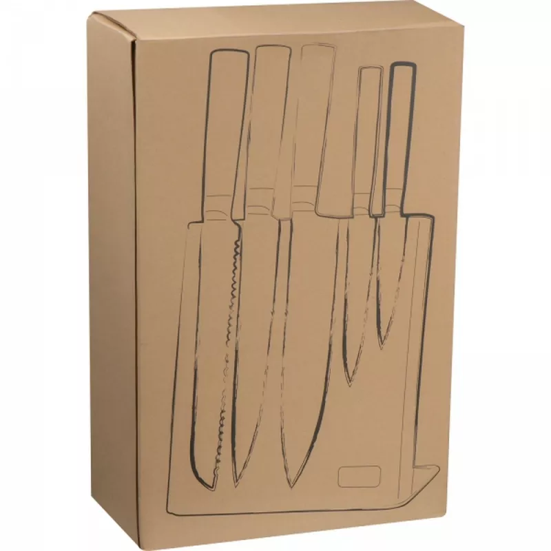 Zestaw noży kuchennych VALERIO - czarny (8079103)