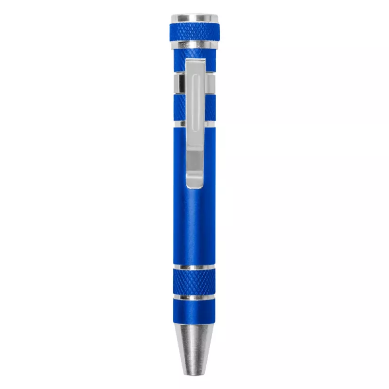 Śrubokręt, 8 końcówek | Tate - niebieski (V5090-11)