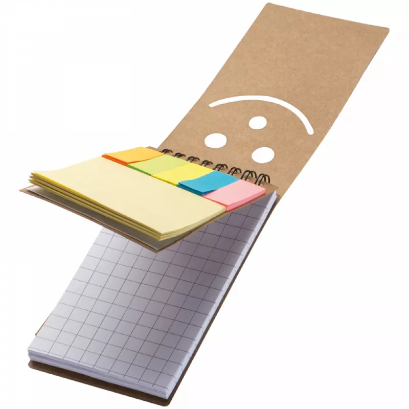 Notatnik z karteczkami do markowania - brązowy (2058301)