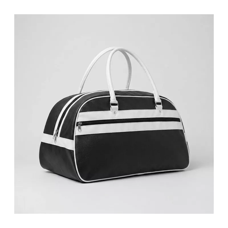 Torba sportowa z PU 21,5 l NOSTALGIC - Czarny (MO2987-03)