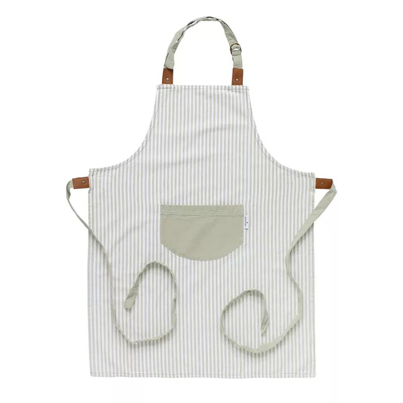 Fartuch Lord Nelson Victory w paski - jasnozielono / biały (LT54037-N3201)