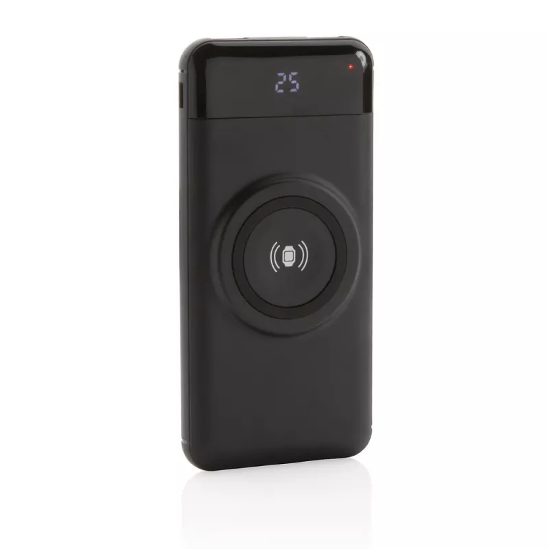 Power bank 10000 mAh, ładowarka bezprzewodowa 3W - czarny (P322.261)