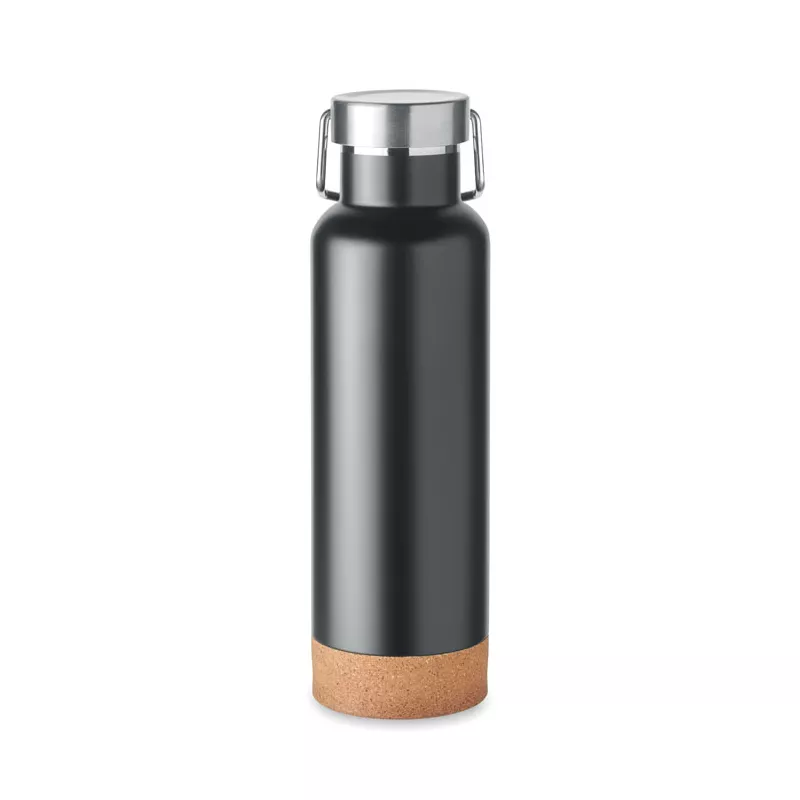 Butelka termiczna z recyklingu 500 ml IVES - Czarny (MO2234-03)