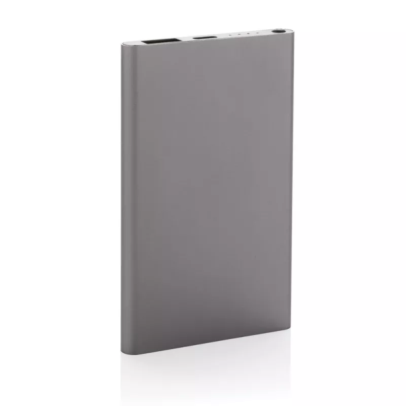 Power bank 4000 mAh z aluminium z recyklingu - antracytowy (P322.420)