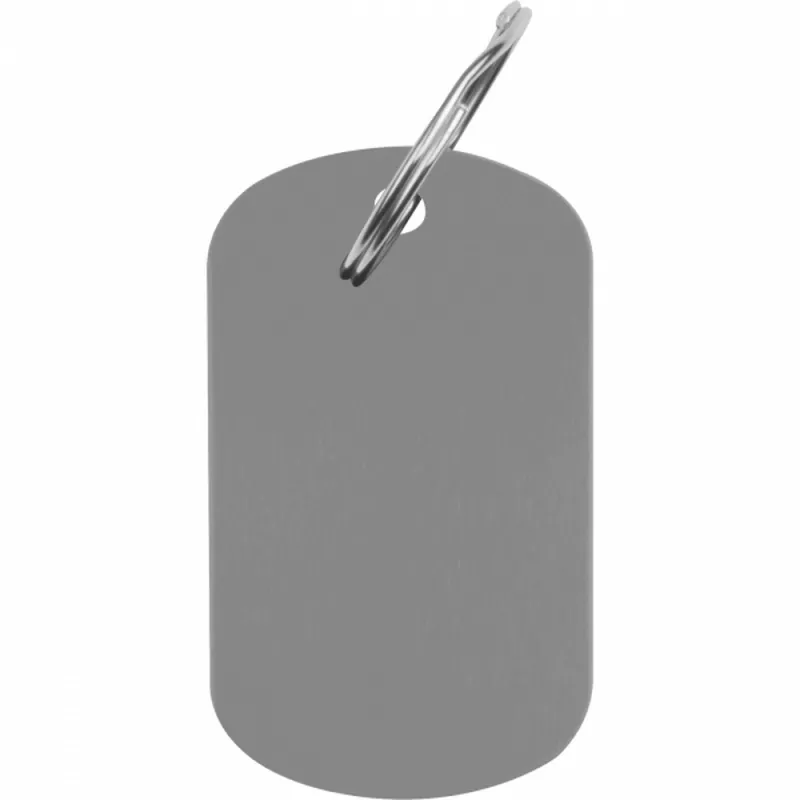 Brelok metalowy z aluminium z recyklingu LIESELOTTE - szary (9493707)