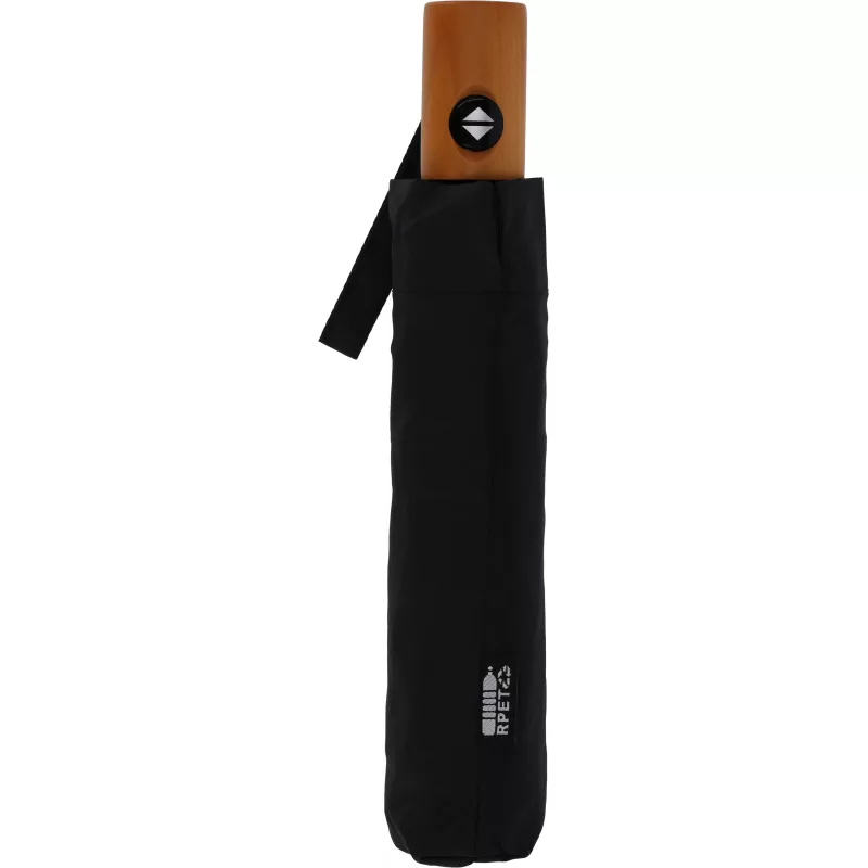 Parasol automatyczny Ø100 cm rPET IPSWICH - czarny (322303)