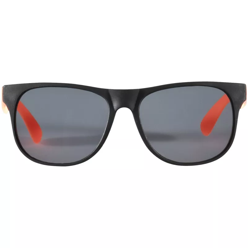 Reklamowe okulary przeciwsłoneczne RETRO - Czarny-Neonowy pomarańczowy (10034405)