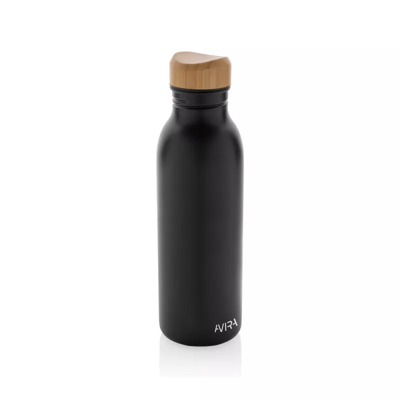 Butelka sportowa 600 ml Avira Alcor, stal nierdzewna z recyklingu - czarny (P438.061)