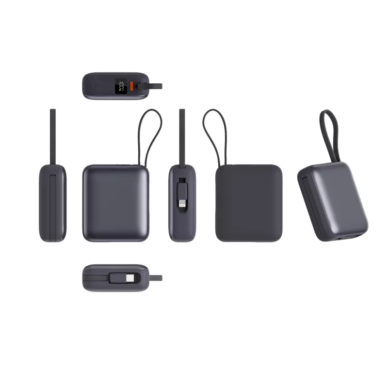 Nova Powerbank 22,5 W Power Delivery z wbudowanymi kablami 10 000 mAh - ciemnoszary (LT95515-N0060)