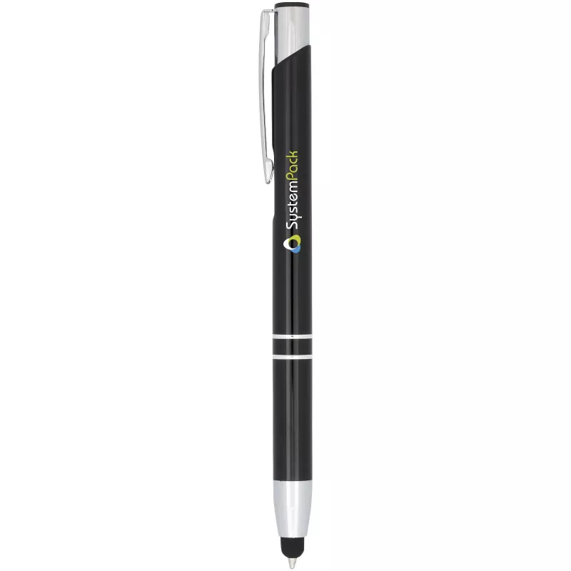 Długopis ze stylusem Moneta - Czarny (10729800)