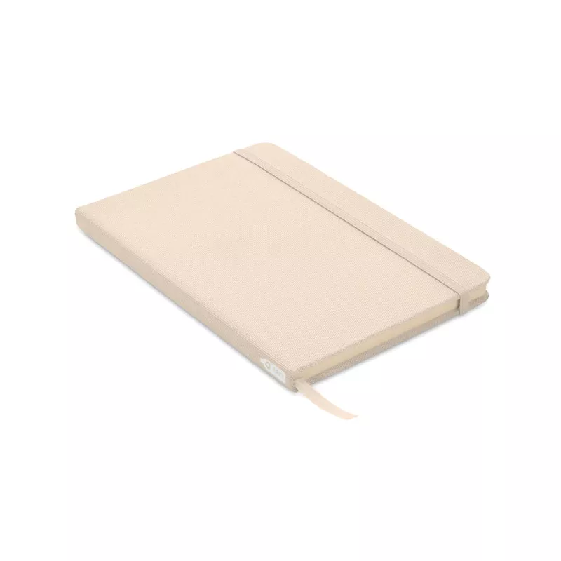 Notes A5 w okładce z RPET 80 kartek w linię NOTE RPET - Zgaszona Biel (MO9966-43)
