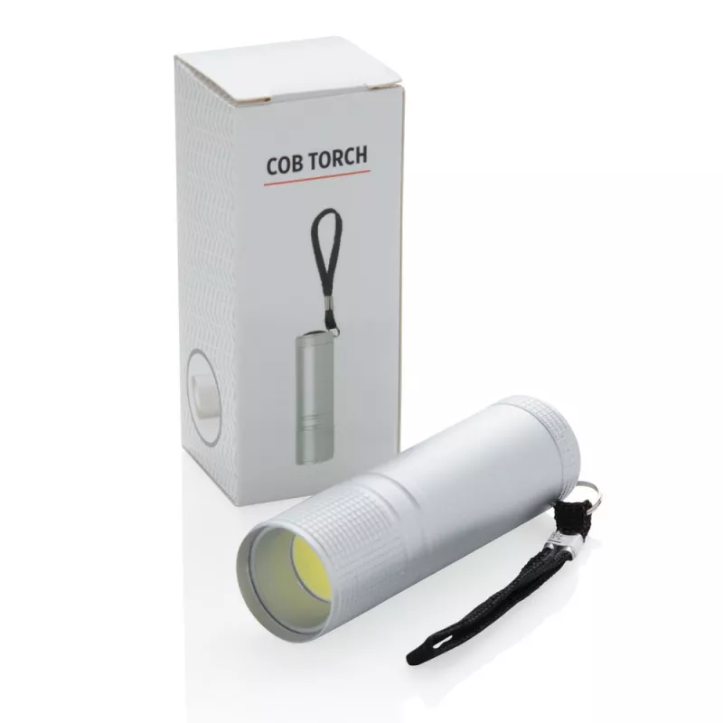Latarka COB - srebrny (P513.822)