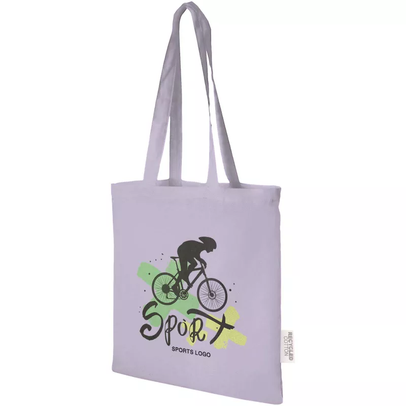 Madras torba na zakupy z bawełny z recyklingu 140 g/m² 38x42c  - Liljowy (12069535)