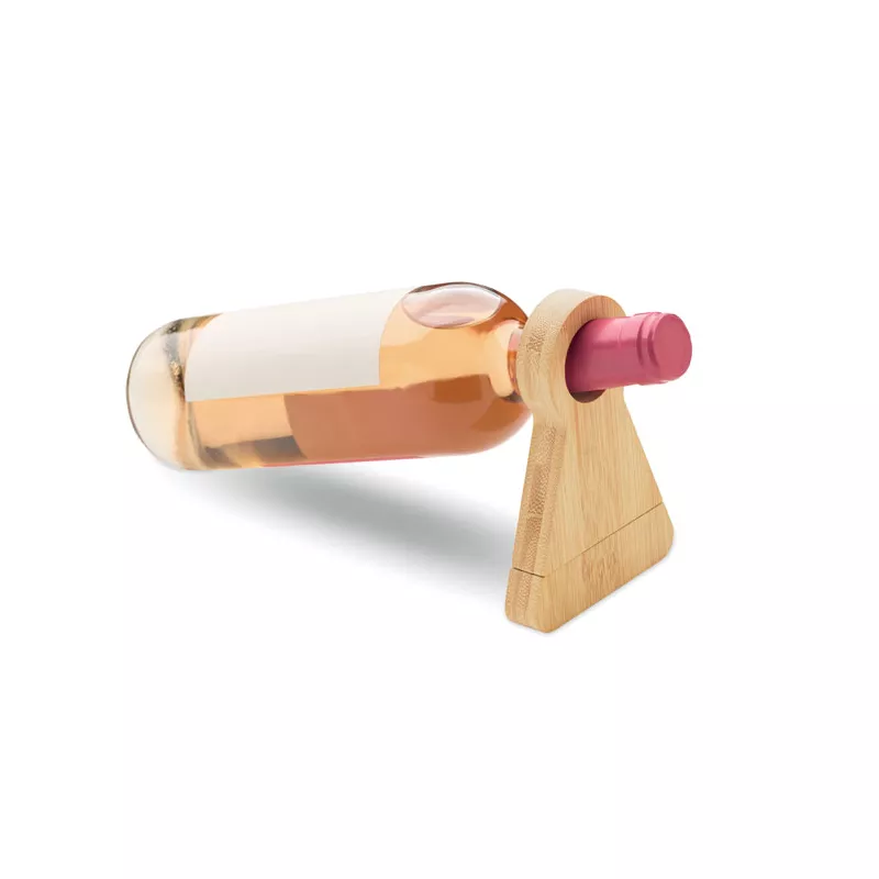 Stojak na wino bambusowy z korkociągiem STANDTURN - Drewna (MO3104-40)
