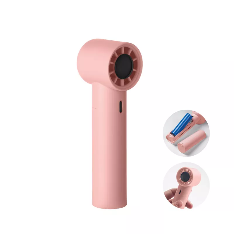 Mini wentylator ręczny z wyświetlaczem 2600 mAh GLACI - Dziecięcy Róż (MO2780-11)