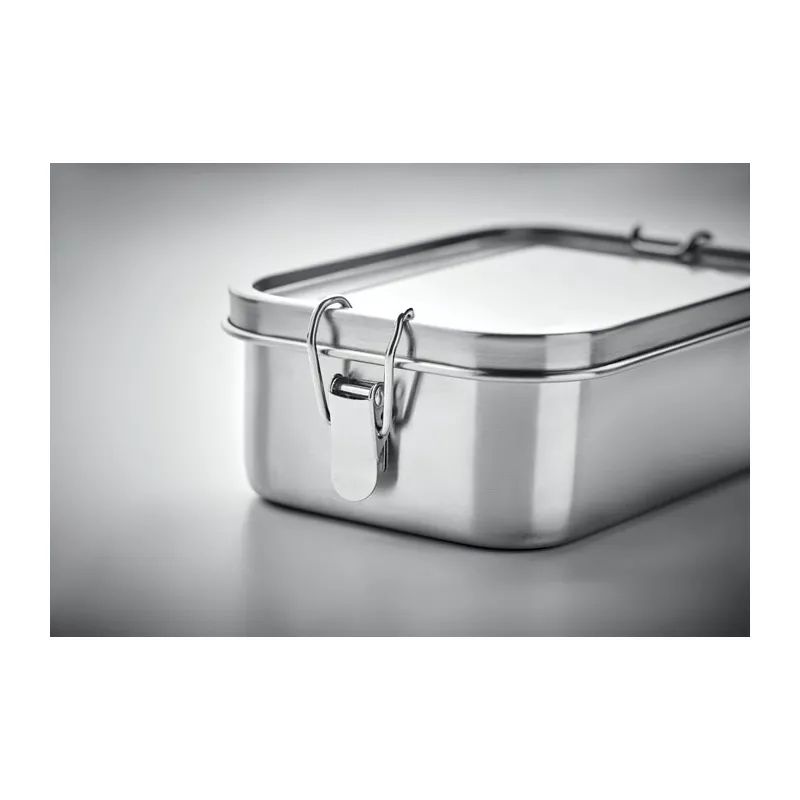 Lunchbox stalowy z klamrami 750 ml GOBUDDY - Srebrny Mat (MO2888-16)