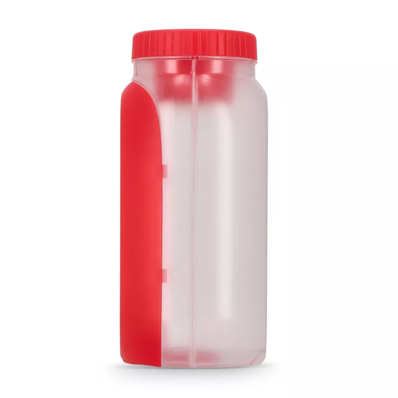 Pudełko na lunch z przegródką na sos, z łyżką i widelcem - czerwony (LT90427-N0021)