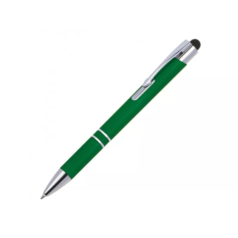 Długopis plastikowy touch pen WORLD - zielony (089209)