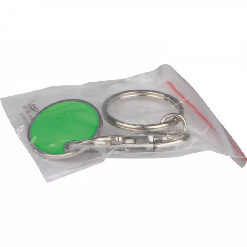 Brelok z żetonem NELLIE - zielony (9047709)