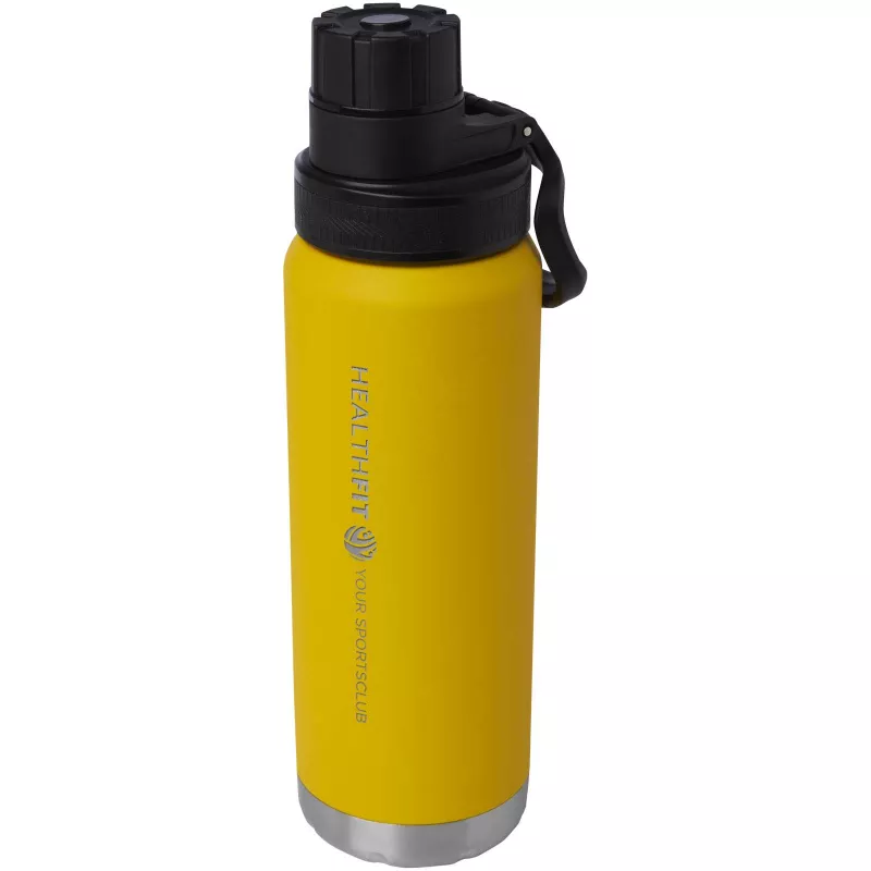 Butelka Fortis z recyklingowanej stali nierdzewnej, z miedzianą izolacją próżniową, o pojemności 700 ml, z certyfikatem RCS - Ochre (10084212)