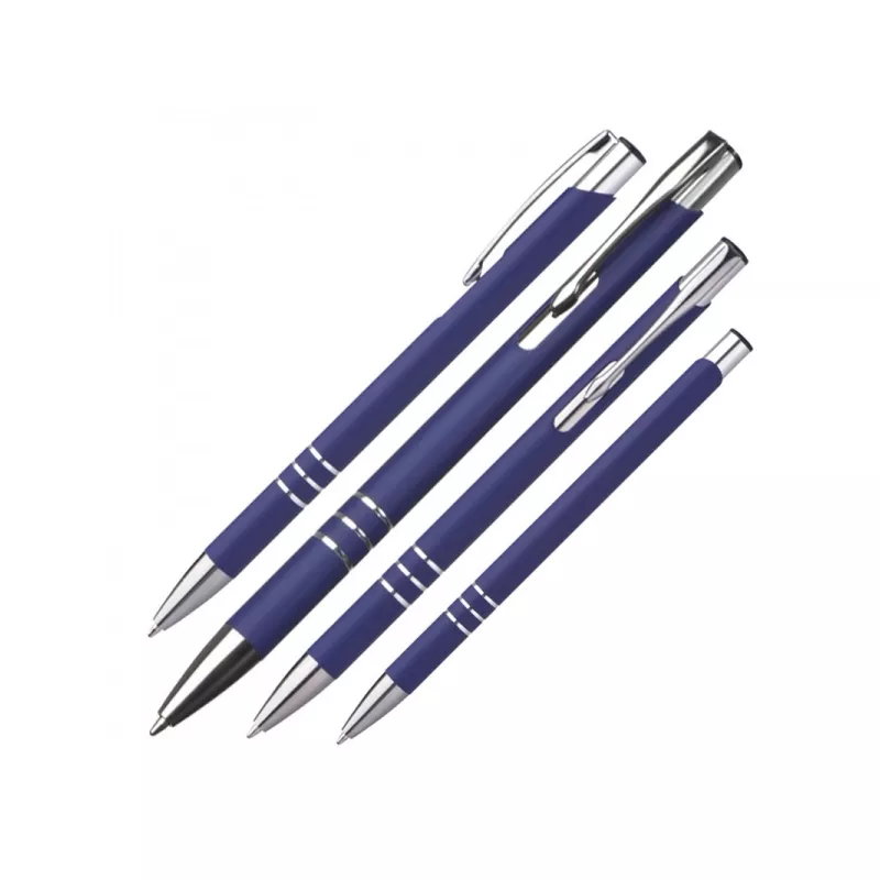 Długopis metalowy soft touch NEW JERSEY - niebieski (055504)