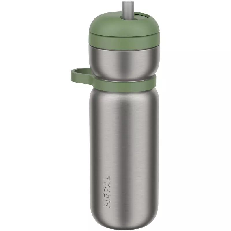 Mepal Twist stalowa termiczna butelka sportowa o pojemności 600 ml - Zielony mech (10091064)