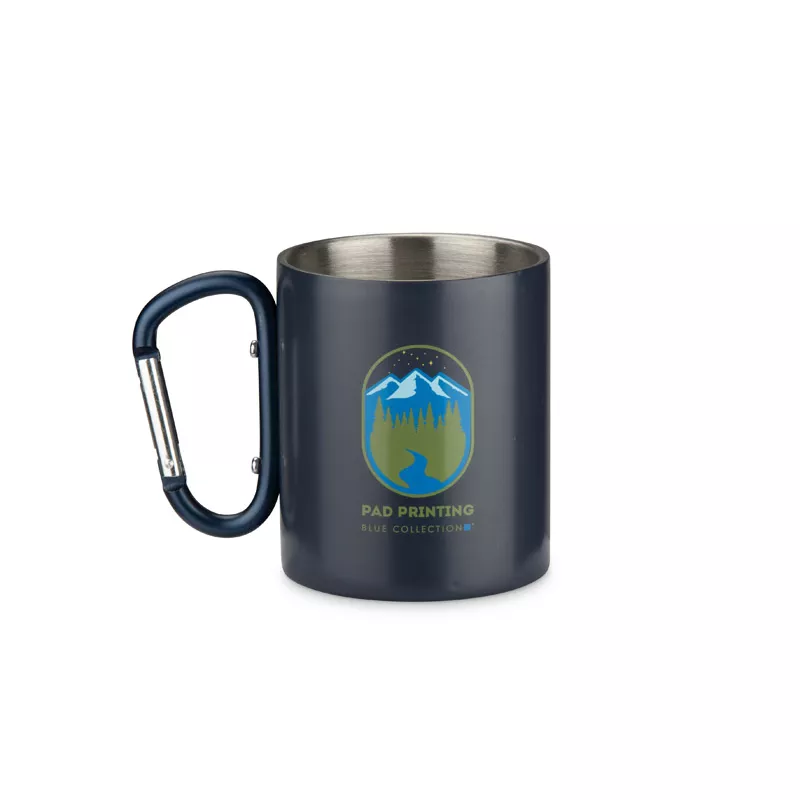 Kubek z recyklingowanej stali nierdzewnej VIVO 250 ml - granatowy (16405-06)