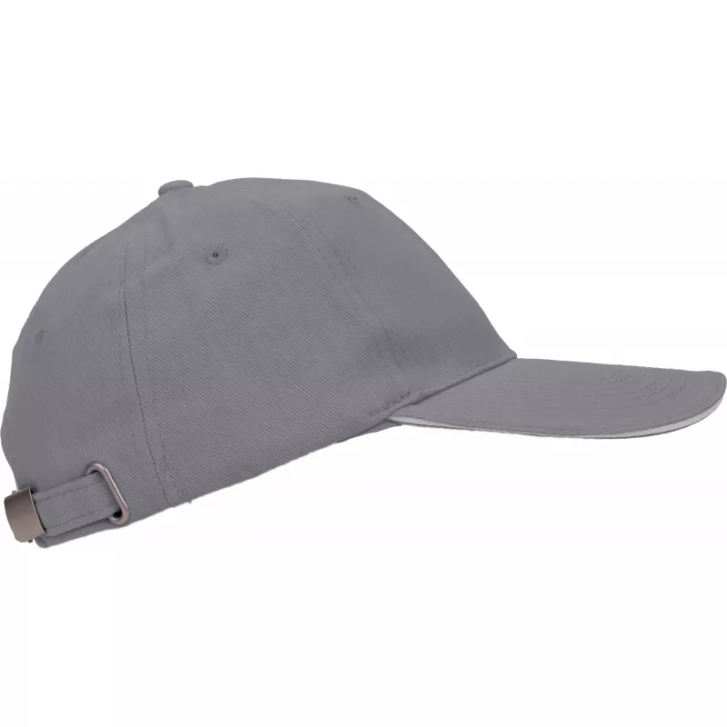 Czapka z daszkiem bawełniana 6 paneli, 260 g/m² CURTIS - szary (5046607)