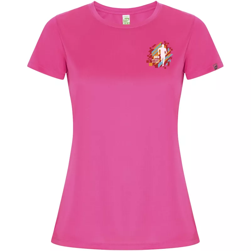 Damska koszulka sportowa poliestrowa 135 g/m² ROLY IMOLA WOMAN 0428 - Pink Fluor (R0428-PINKFLUO)