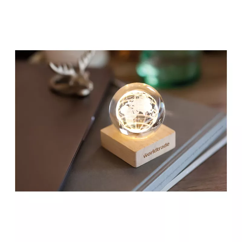 Lampka LED szklana kula GLOBE LIGHT - Drewna (MO2690-40)