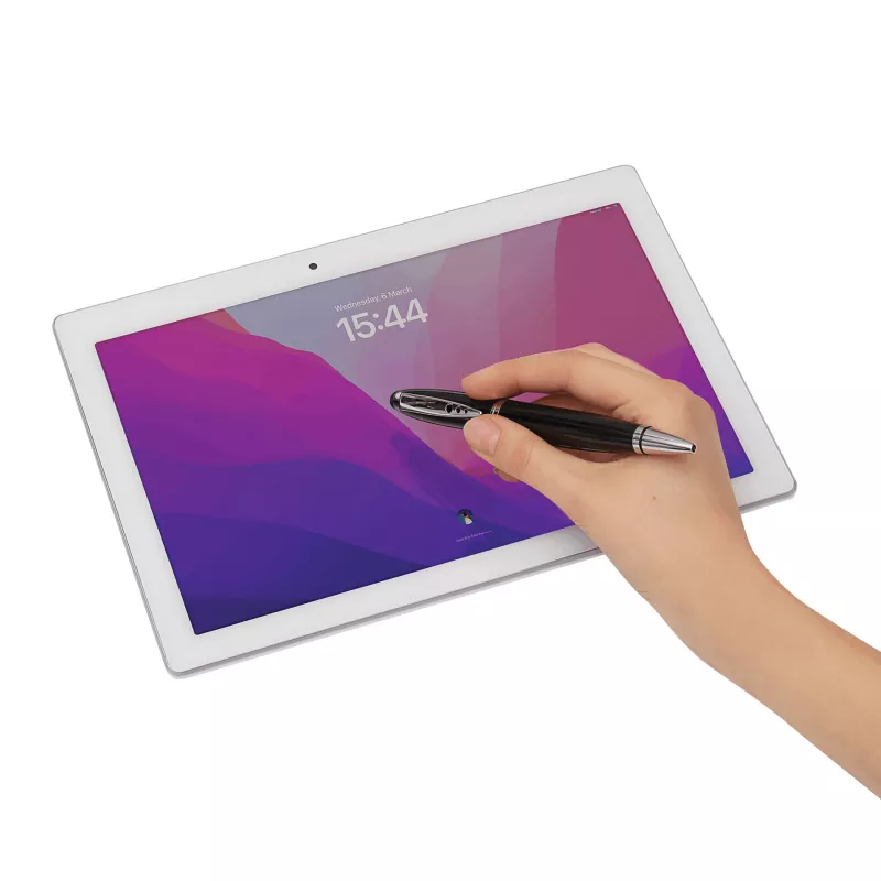 Długopis ze stali nierdzewnej - czarny, srebrny (58-8113002)