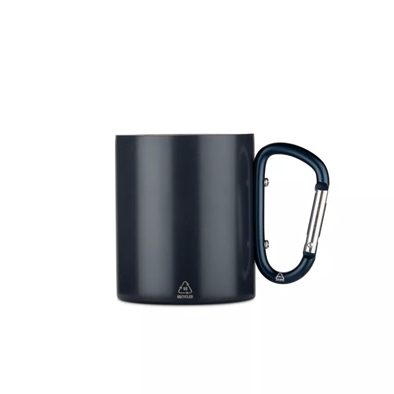 Kubek z recyklingowanej stali nierdzewnej VIVO 250 ml - granatowy (16405-06)